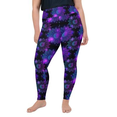 SHE REBEL - Neon Mandala Print Leggings | Plus Size