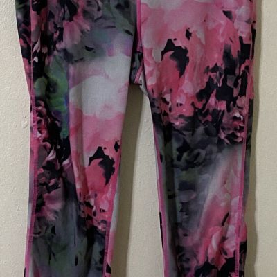 Athleta Women's Small Yoga Capri Leggings Pink Black Green Gray 26