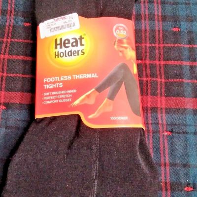 Heat Holders 160 Denier 0.52 TOG Footless Black Thermal Tights Womens Sz L -NEW