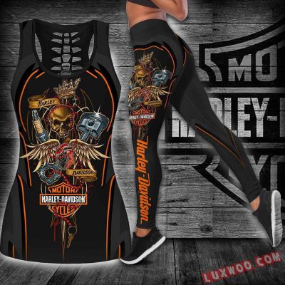 Harley--Davidson Limited Edition Woman Tanktop Legging 3D All Over Print S-5XL