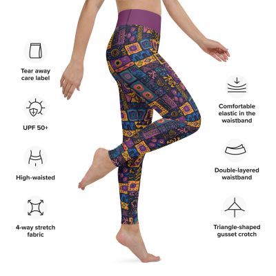 Colorful Yemanja Pattern Yoga Leggings