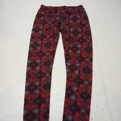 No Boundaries Juniors Large Red Flannel Leggings Pajama Pants