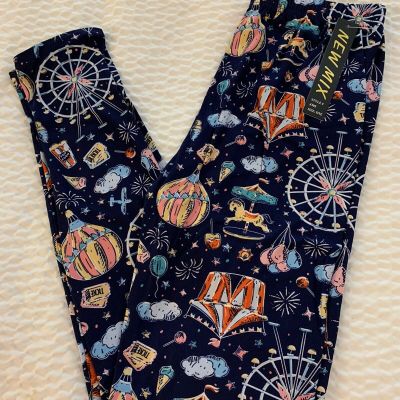 Extra Plus Size Carnival Circus Fair Leggings Fits Sizes 16-20