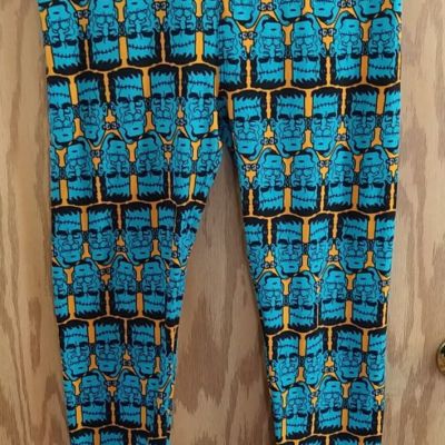 Frankenstein LuLaRoe One Size Leggings Halloween Monsters Frankie stretch womens