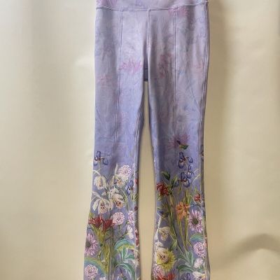 Johnny Was Slit High Waist Flower Leggings Size Medium