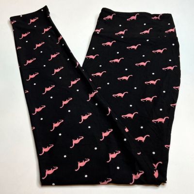 NEW LuLaRoe TC Leggings BLACK PINK WHITE Polka Dot DINOSAUR Bones Museum ANIMAL