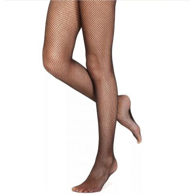 DKNY Women Black Softest Fishnet Tights Sexy Classic Chic Size Medium Tall New
