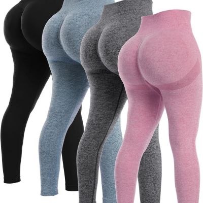 NORMOV 4 Piece Butt Lifting Workout Medium, 4packs(black+grey+blue+pink)