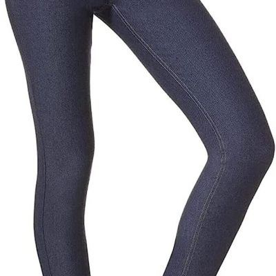 HUE Women's Essential Denim Leggings, Blue, Small