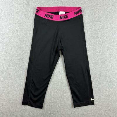 Nike Leggings Womens Medium Black Pink Dri-Fit Workout Pants