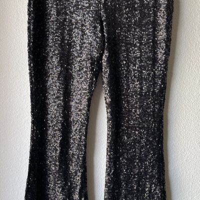 ATHENA MARIE  Pants M  Party Nightclub Disco 90’s Flare All Over Sequin