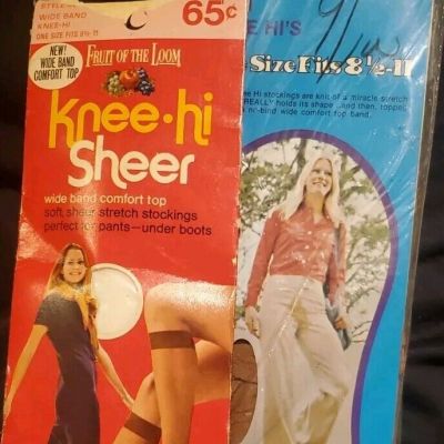 Knee Hi Sheer Lot Of 2 - Fruit Of The Loom Comfort Top