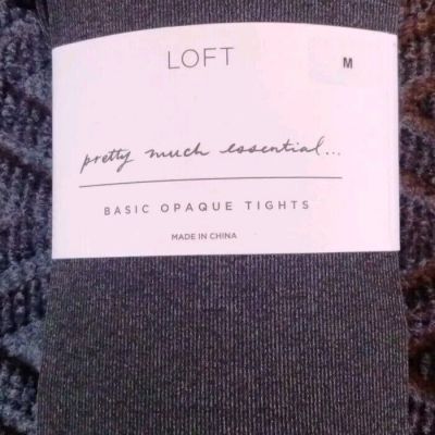 NEW Loft Opaque Grey Tights Size Medium 1 pair NWT Grey