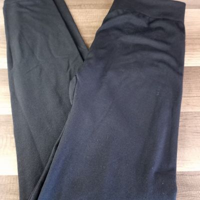New Gold Medal Women's Fashion Fleece Lined Leggings Solid Black size L/XL