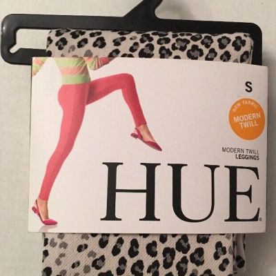 HUE 1 Pair Modern Twill Leopard Wind Chimes LEGGINGS S U17467 S NWT