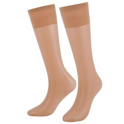 4 Pairs Sheer Knee High Socks for Women Men Stockings Stretchy Silk Socks