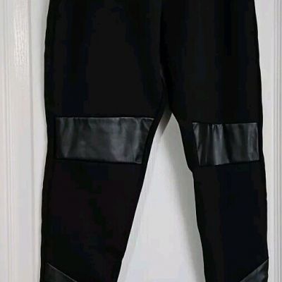 Love Leggings Womens Size M Black Faux Leather Workout Yoga  Pants NWT