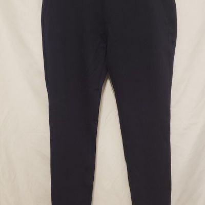 Matty M Hi Rise Slub Leggings XS Navy Blue Pull On Ankle Length