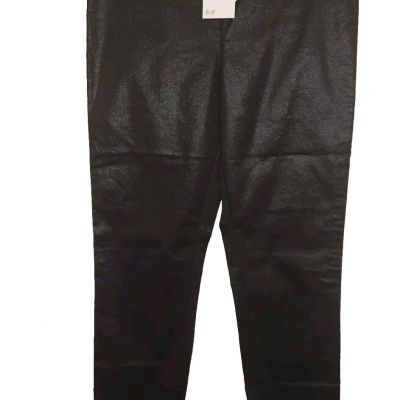 NWT! H&M Faux Leather Black Women's Pants Leggings Stretch Size 4