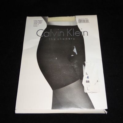 Vintage NOS Calvin Klein Total Shaper Sheer 544 Pantyhose Size A White NEW