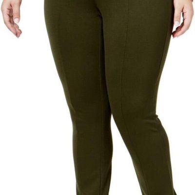 Style & Co Womens Plus 16W Evening Olive Seam Front Waist Leggings NWT AX18