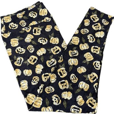 LuLaRoe Womens Leggings Size TC2 Pumpkins Halloween Jack-O-Lanterns Plus 18+ NWT