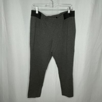 Chaps Gray Pull On Ponte Leggings