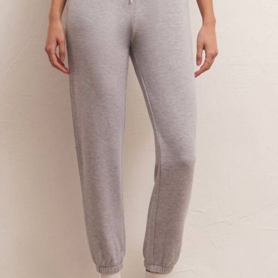 Z Supply off duty modal fleece jogger in Heather Grey - size M