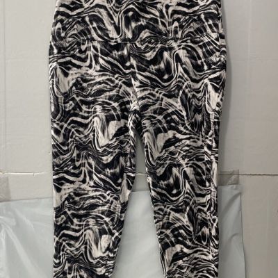 Terra & Sky Black and White Tie Dye Leggings plus size 0X