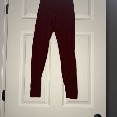 Aerie Chill Play Move Cropped Leggings Small Maroon