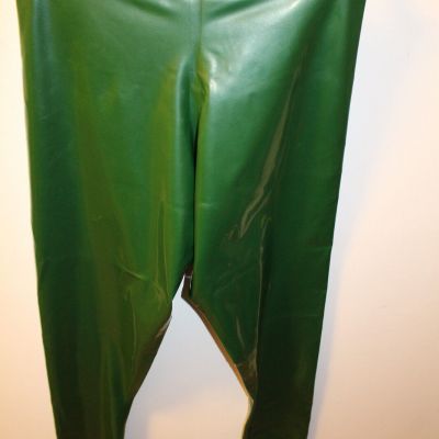 Catalyst Latex Chlorinated Metallic Green Latex Leggings S/M