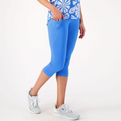 Gymwrap Women's Plus Sz Leggings 3X High-Rise Cropped LeggingSide Blue A591660