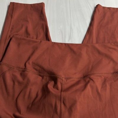 Girlfriend Collective Women's Orange & Brown Terra Crop Leggings Size 3X