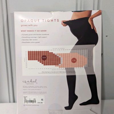 Isabel Opaque Maternity Tights by Ingrid & Isabel, Pregnancy Tights, Black L/XL