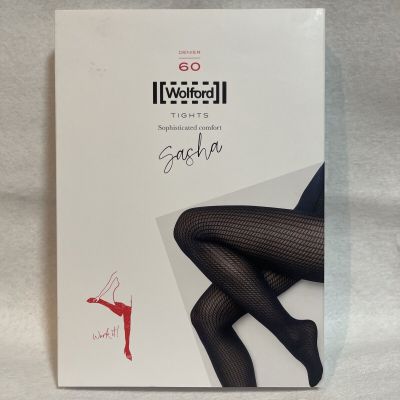 Wolford Sasha Tights - Navy Opal - 60 Denier - Extra Small Size