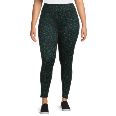 Women's Feeling Festive Christmas Holiday Leggings Plus Size 4X (28W-30W)