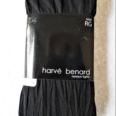 Womens Clothes Size RG 100-165 lbs. Black Footed Opaque Tights New $15 Harve Ben