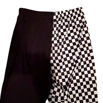 Hot Topic Style Black And White Contrast Loose Leggings Size Medium Harlequin