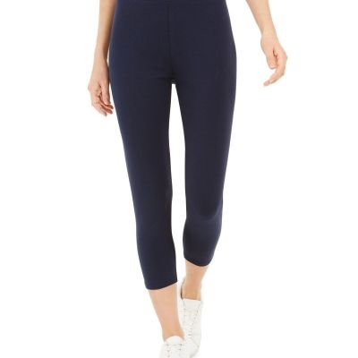 Style & Co. Women's Mid-Rise Basic Capri Leggings, Navy Blue, PS / Petite Small