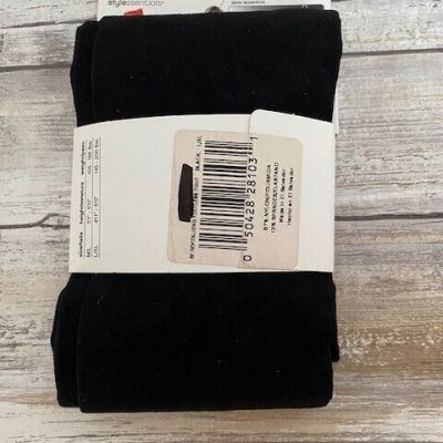 New  Hanes Stylessentials Footless Revitalizing Tights Black L/XL Compression
